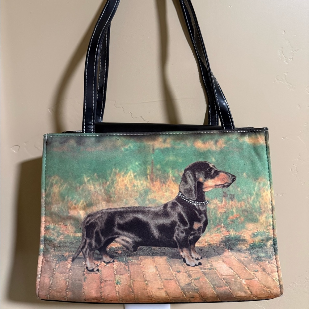 Novelty Dachshund Rhinestone Bag